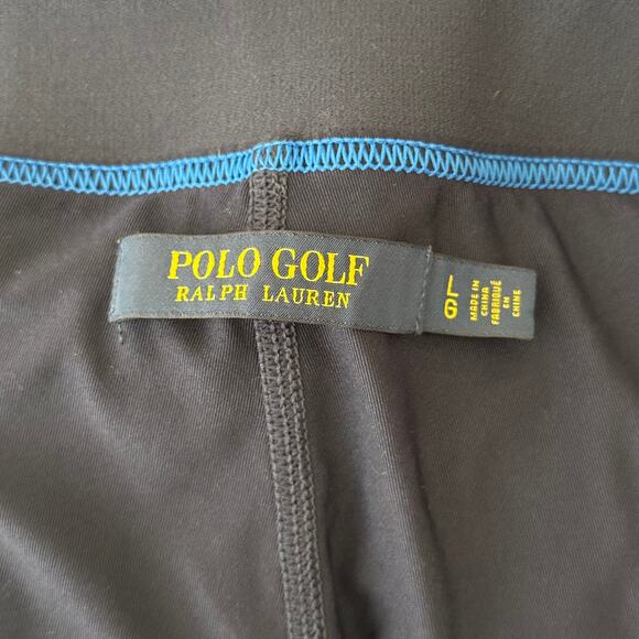 POLO GOLF Ralph Lauren Blue Crinkle-Texture Lined Skort Skirt w/ Pockets - Large - Picture 6 of 8